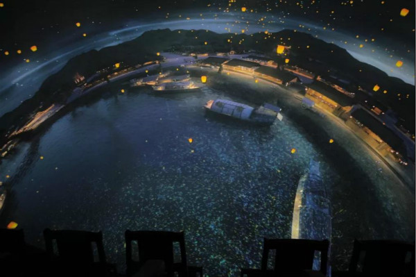 虹橋球幕影院：觀眾“穿過虹橋，球幕的影片將會(huì)轉(zhuǎn)為夜景