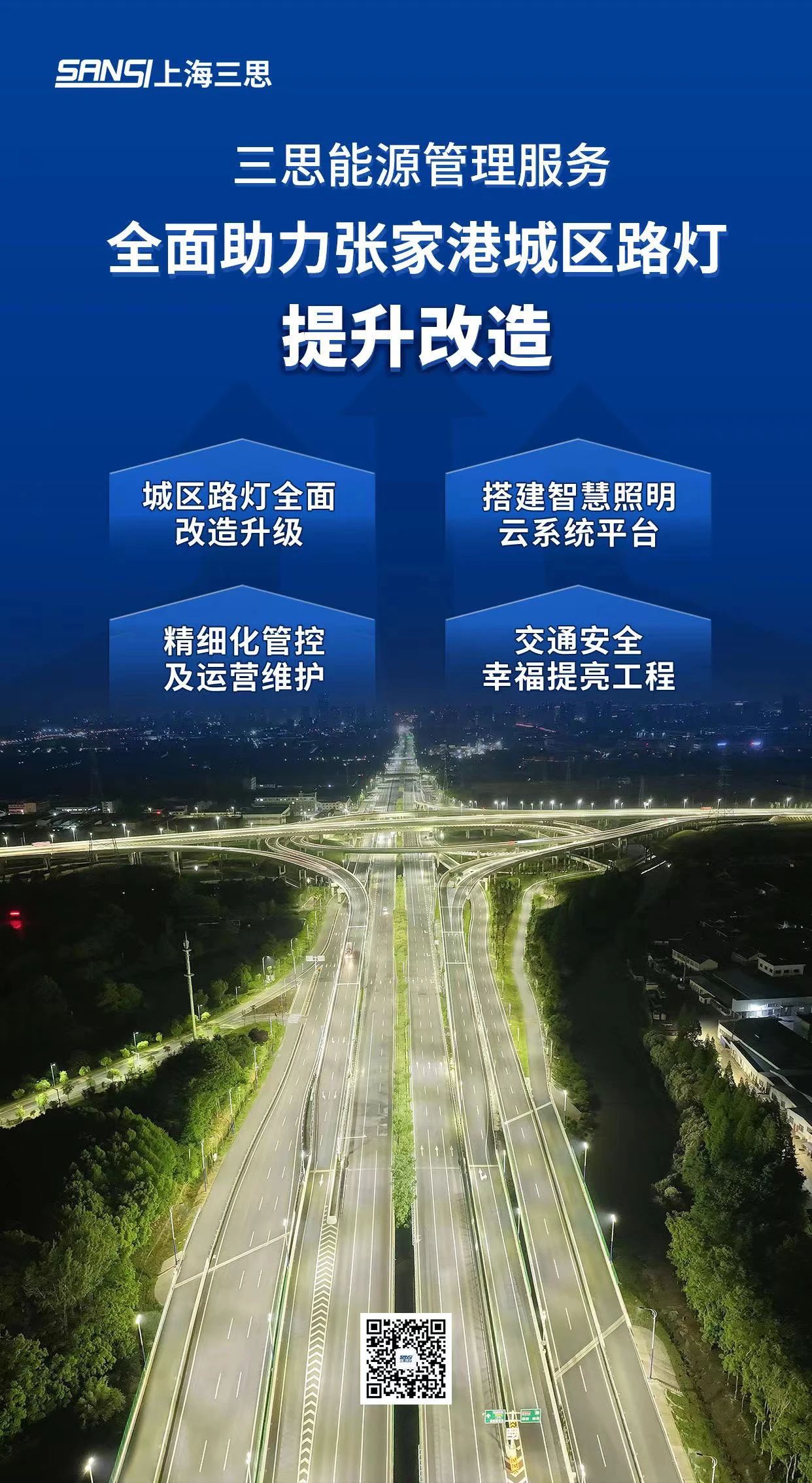 重磅,三思,能源管理服務(wù),全面助力,張家港,城區(qū),路燈升級(jí)改造